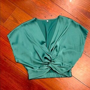 Satin crop top-NWOT
